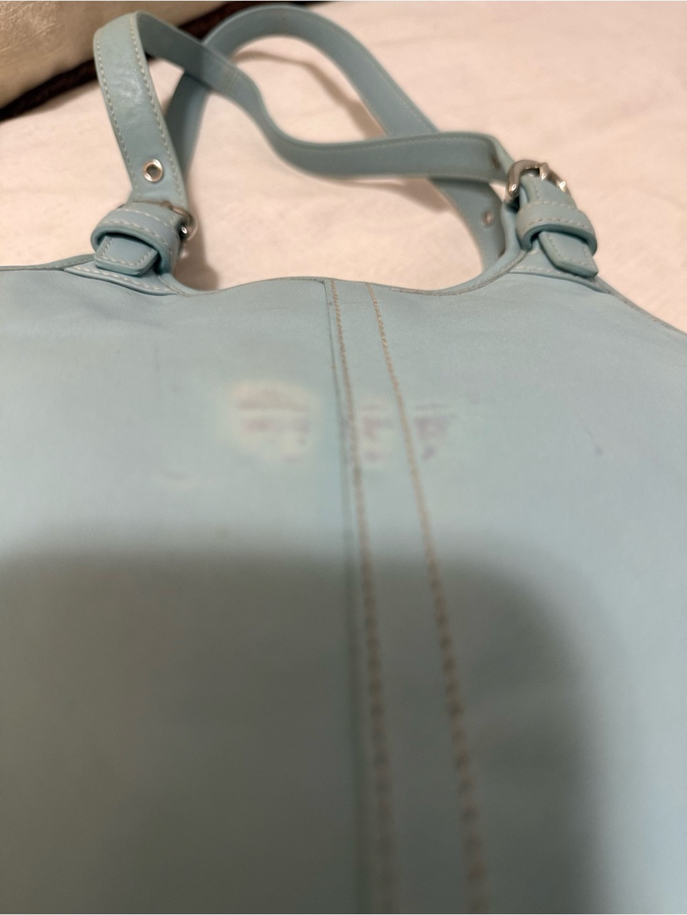 Coach Vintage Light Blue Leather Hobo Shoulder Bag Style L95-4989 - Picture 8 of 16